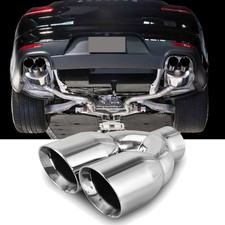 For Porsche Panamera 970/971 2.5" In 3.5" Out 9.5" Double Wall Dual Exhaust Tip