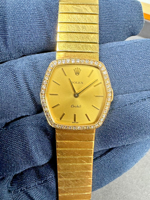Rolex Orchid 18k Yellow Gold Diamond Bezel Vintage - Ref 2664 | eBay