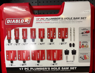DIABLO DHS17SPL 17 PIECE HOLE SAW KIT WITH CASE