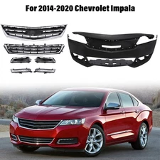 Front Bumper Cover Fascia & Grille Assembly Kit For 2014-2020 Chevrolet Impala