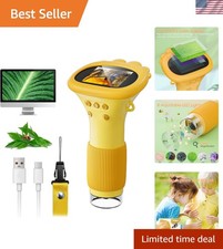 Microscope for Kids, 2" IPS Screen 1000X Handheld Digital Microscopes HD Pock...