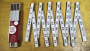 ''Antique'' 6' Folding Wooden Rule by Meridian made in USA and NEW