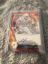 2021 Panini Prizm Draft Picks Samuel Cosmi Red Cracked Ice Auto #DPA-SAC