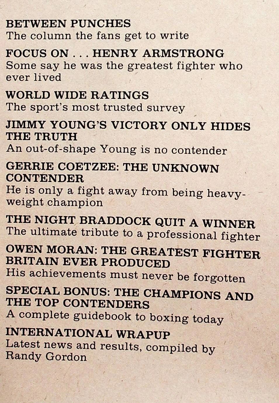 1979 November Big Book Of Boxing Magazine Gerrie Coetzee Holmes Shavers Duran - 画像2/7