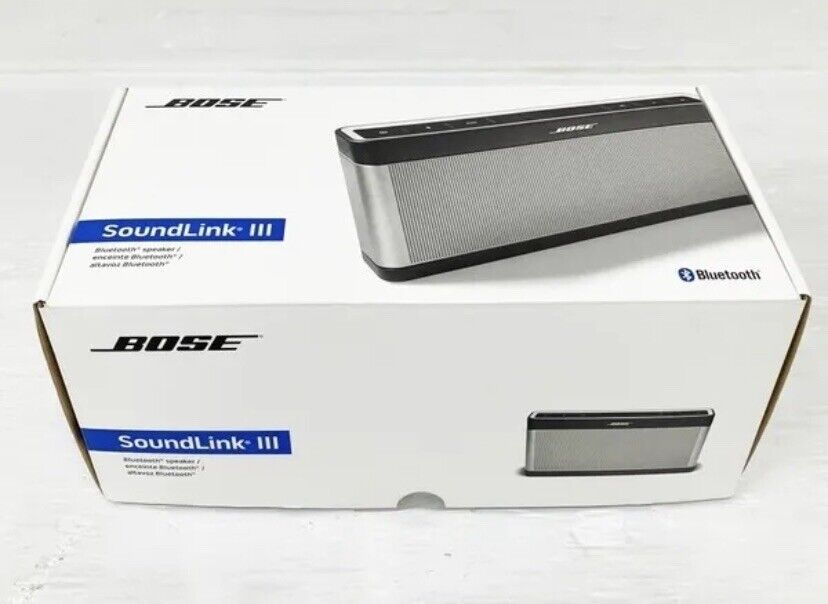 Bose Soundlink III Bluetooth Speaker-Silver-/W Cover Bose Bose Soundlink III Bluetooth Speaker-Silver-/W Cover Bose
