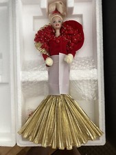 RARE NRFB Golden 50th Anniversary Barbie Porcelain Doll Limited Edition 1995