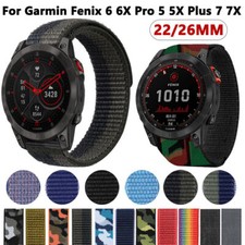 Elastic Nylon Strap Band For Garmin Fenix 7 7X 7S 6 6S 6X Pro 5 5X 3 HR MK1 MK2