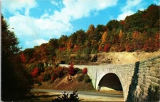 Falls Colors Along the Blue Ridge Parkway At Buck Creek Gap-N.C Postcard