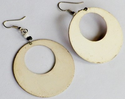 Boucles D'oreilles Vintage Dorées à Pampilles - Occasion, Très Bon état
