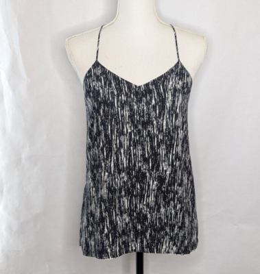 #ad Express Tank Top Small Black White Reversible V Neck Travel 2 in 1 Spaghetti $31.89