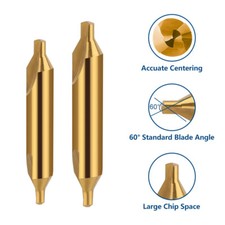 XCAN HSS Zentrierbohrer 60 Grad Kombiniert Countersink Bohrer f&uuml;r Drehmaschine