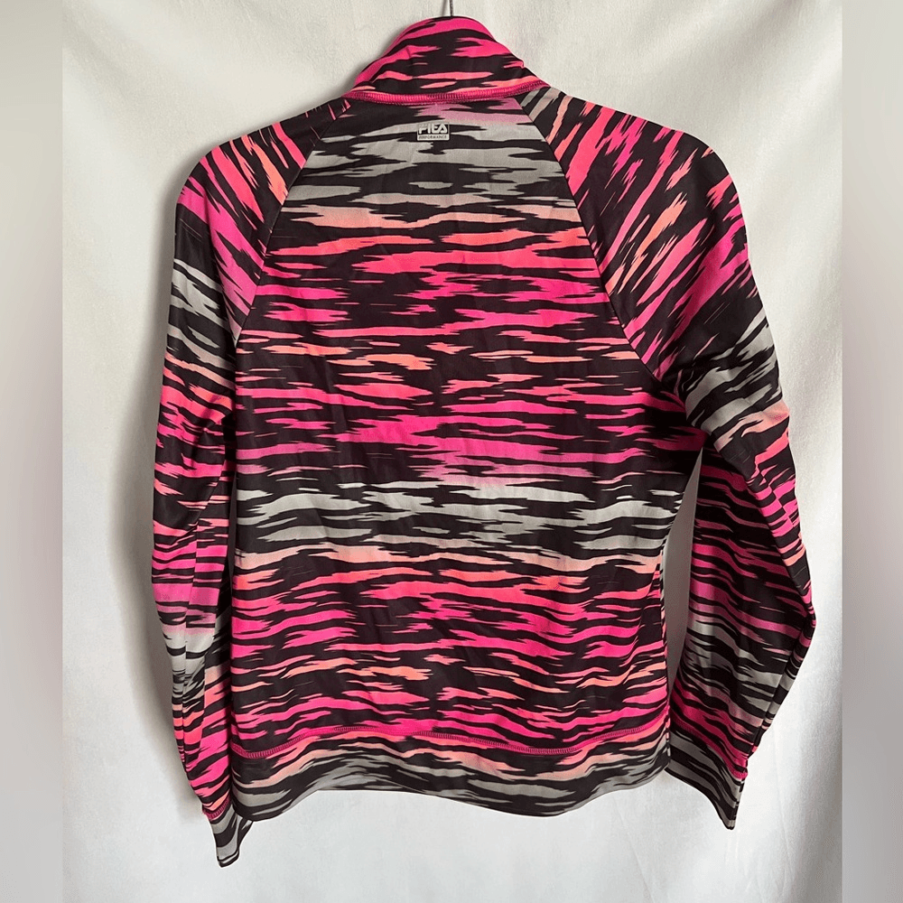 Fila multicolore righe zebrate pullover giacca top M