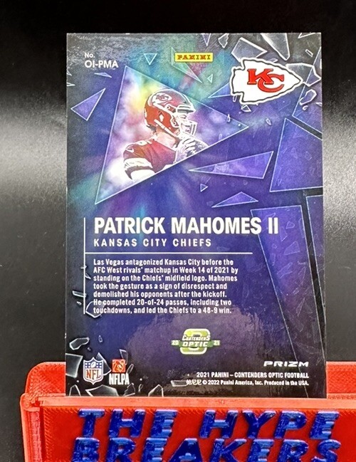 PATRICK MAHOMES Optic Illusion Case Hit SILVER 2021 Contenders Optic KC Chiefs eBay