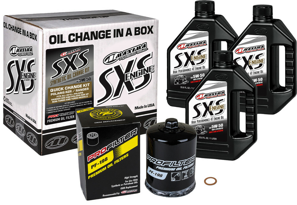 Maxima 5W50 Synthetic Oil Change Kit Polaris RZR RS1 4x4 2018 | eBay