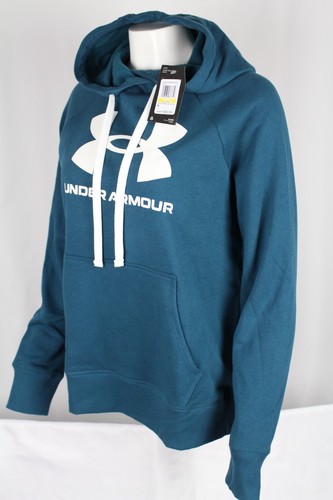 Under Armour Women's UA Rival Fleece Logo Hoodie Medium Tourmaline Teal /1356318 196039667779 | eBay