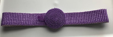 Charmant Belt Beverly Hills 2  Purple stretch Band  round buckle VTG XL NEW