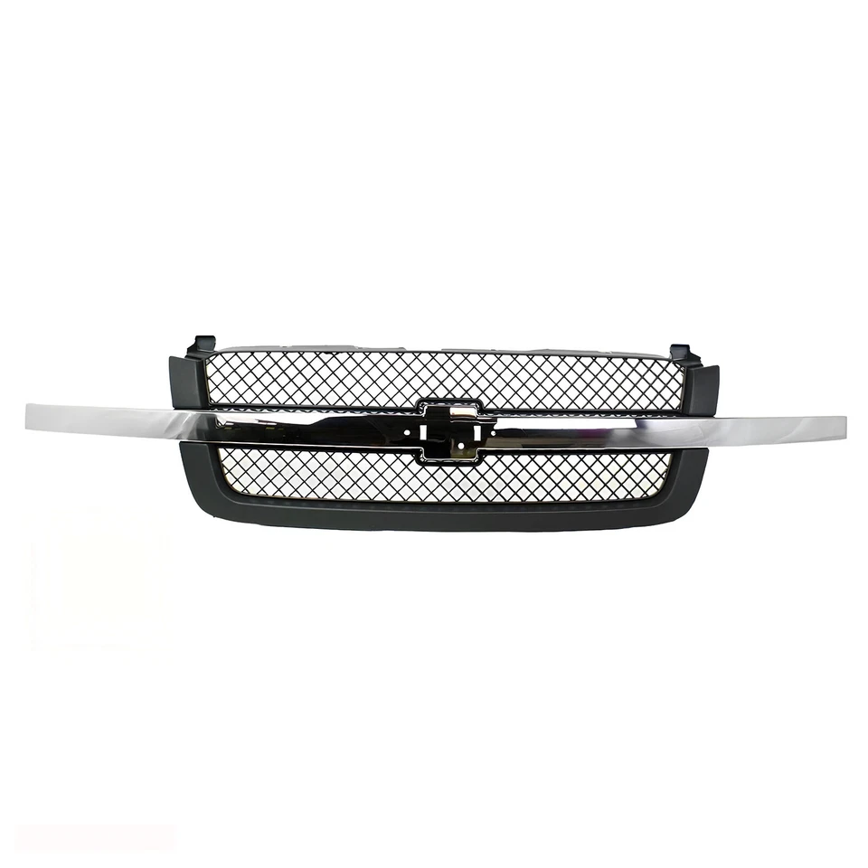 For 2003-2006 Chevy Silverado 1500 Avalanche 1500 Textured Gray Grille Assembly - Image 3 of 4