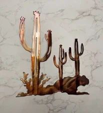 Arizona Cactus Trio Metal Wall Art - 18" x 15"
