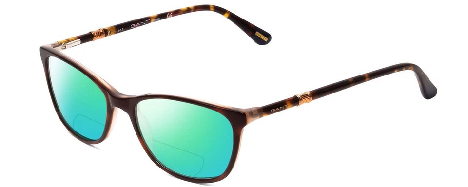 Gafas de sol polarizadas BIFOCALES Cateye marrón tortuga dorado 52 mm GANT GA4082 para dama Foto 4 de 4