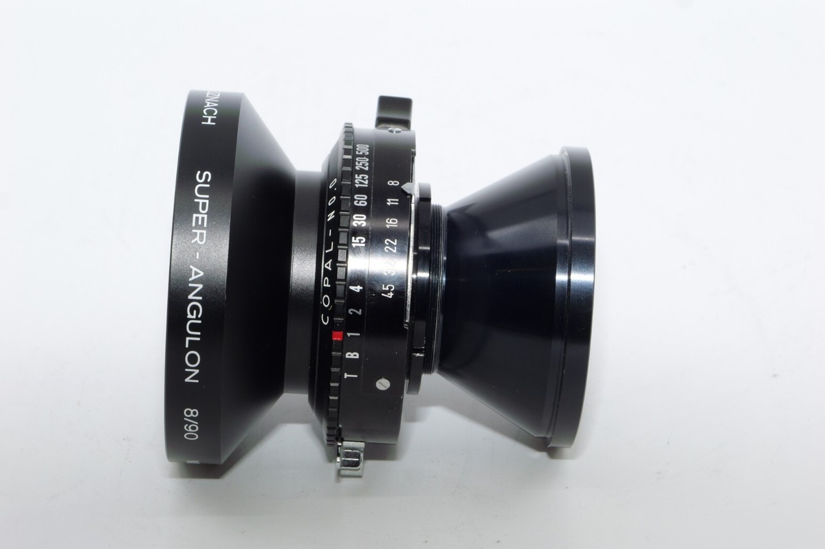 Schneider Super-Angulon 90mm f8 4x5 wide angle lens. Copal #0