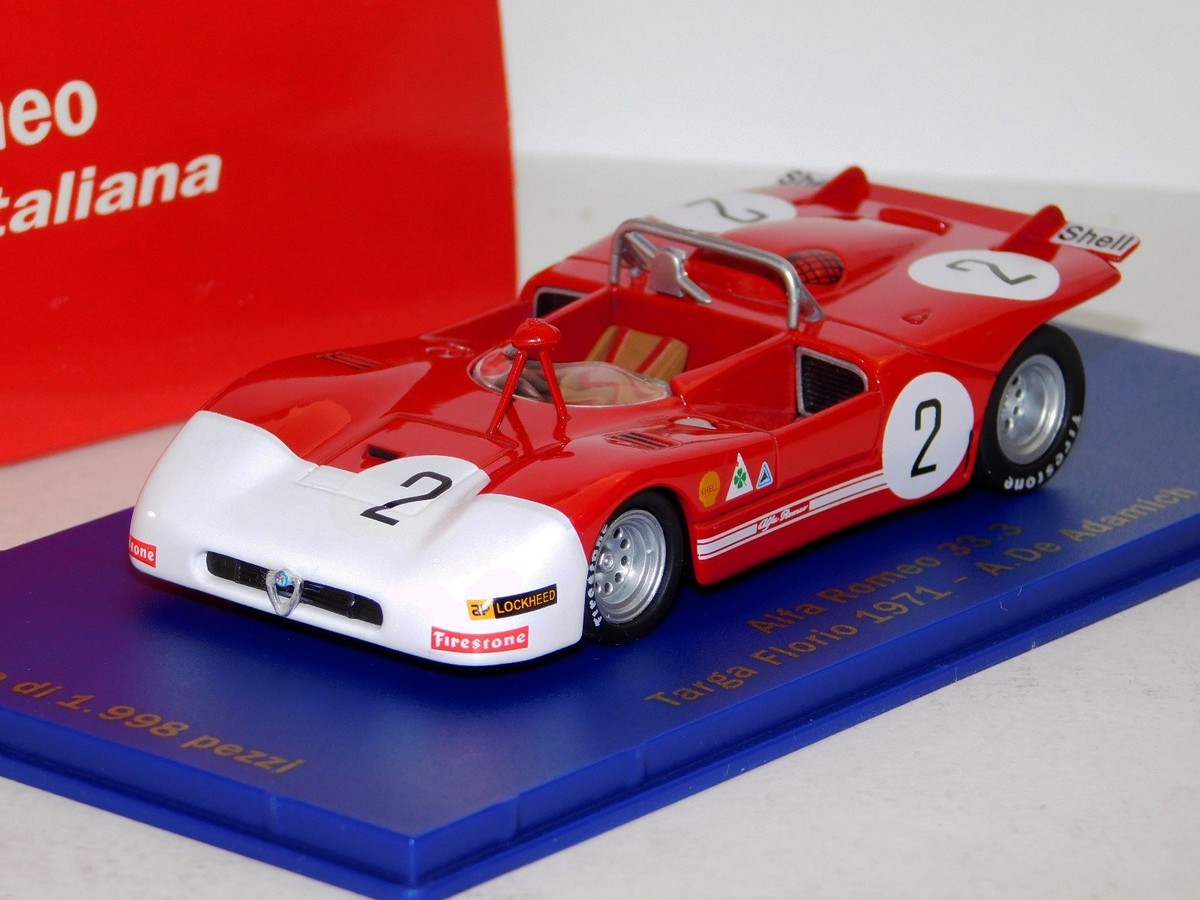 ALFA ROMEO 33.3 #2 TARGA FLORIO 1971 DE ADAMICH M4 1/43 | eBay