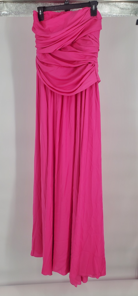 strapless open back dress Gloria Pale Pink Long Dress – Safiyaa London main image 1