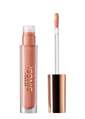 Iconic London Lip Plumping Gloss NEARLY NUDE Soft Taupe Full Size New in Box