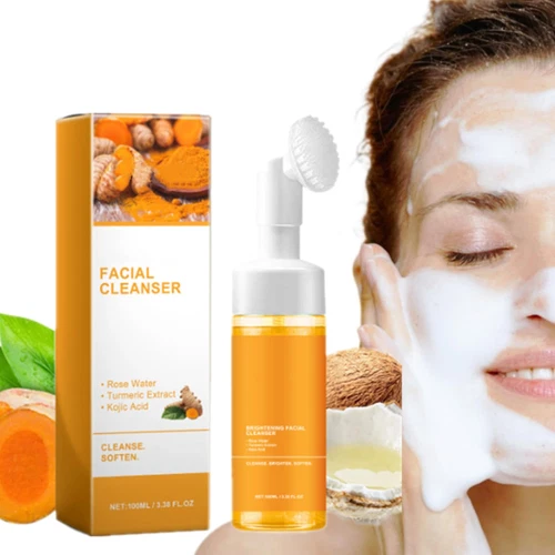 3 Unzen Kurkuma Gesichtsreiniger Schaum Gesichtswasser Kurkuma Glow Wash Tiefenreinigung - Bild 1 von 14