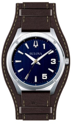 Bulova Men's Classic Marc Anthony Quartz Brown Leather Vintage Watch 41MM 96A313