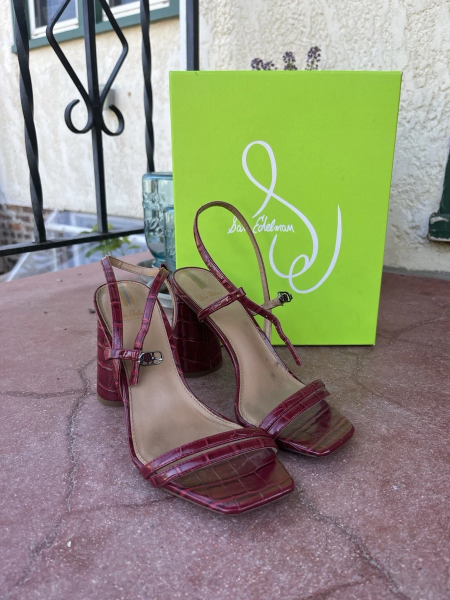 Burgundy Sandals In Women's Heels for sale - eBay