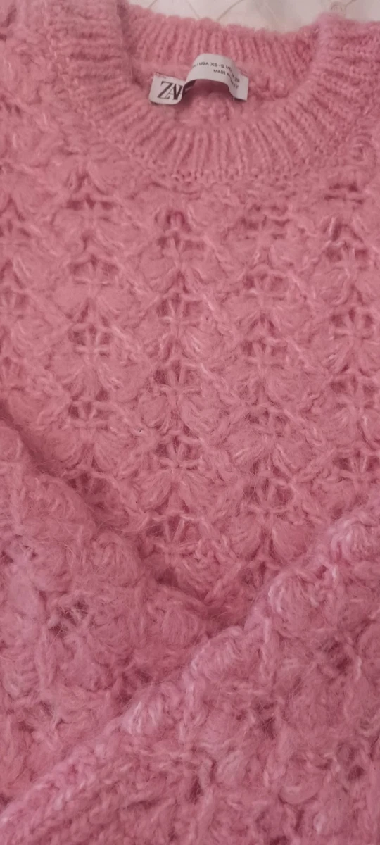 zara pink oversize jumper