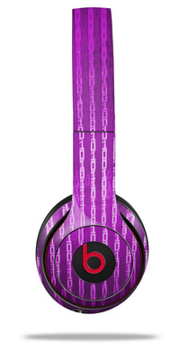 Skin Wrap for Beats Solo Wireless 2 3 4 Binary Rain Pink SKIN ONLY