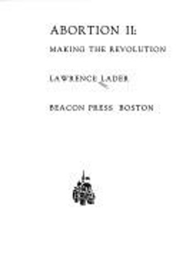 #ad Abortion II : Making the Revolution Hardcover Lawrence Lader $19.93
