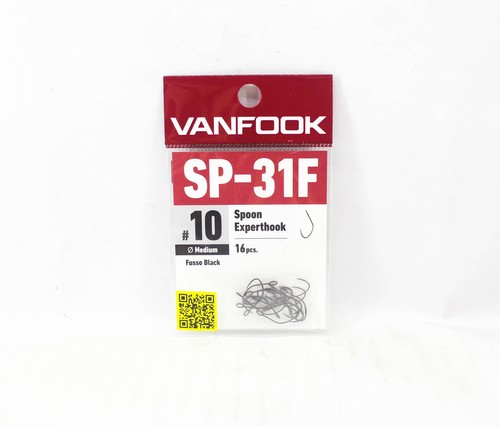 Vanfook SP-21F Spoon Expert Fine Hook Size 8, 16/pack Black (8859