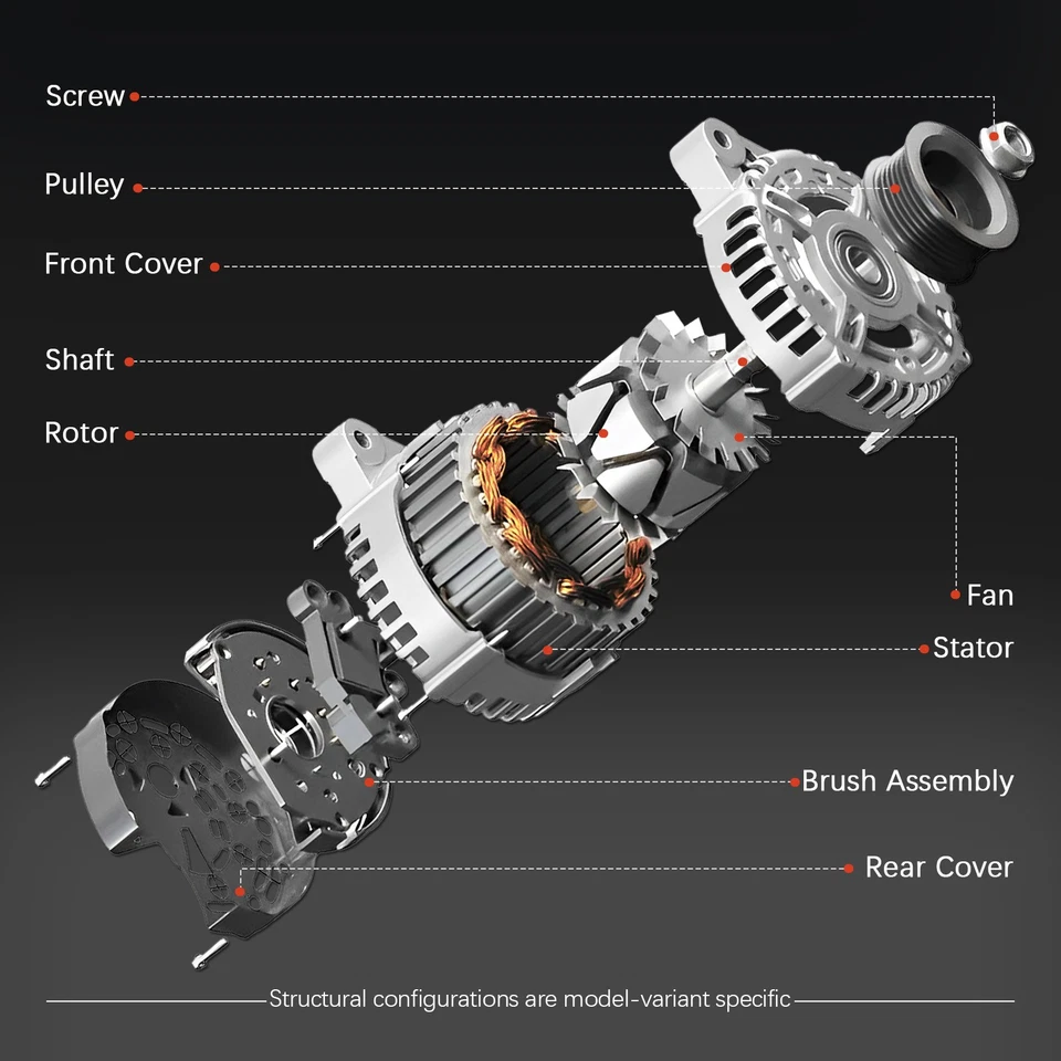 Alternator 11302 for BMW 135i 335i 5 Series 3.0L 2008-10 12317558219 12317558220 - Image 4 of 4