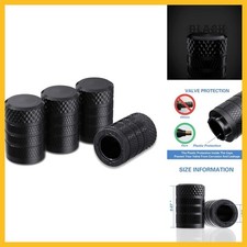 Ckauto Tire Valve Stem Caps Black 4 Pcspack Anodized Aluminum Tire Valve Cap
