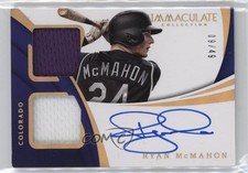 2018 Panini Immaculate Rookie Dual Materials Gold 9/49 Ryan McMahon Auto o3p
