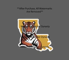 Louisiana Tiger Sticker Waterproof Decal College Sports State Gift NEW