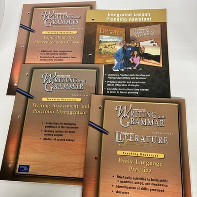 Prentice Hall Writing Grammar Copper Teacher Resource Set 4 Books Assessment