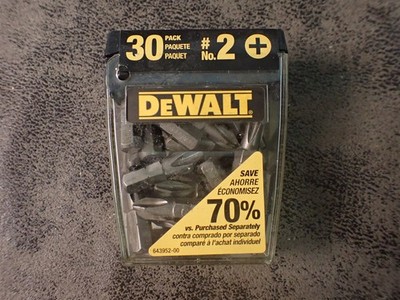 (30 Pack) NEW DeWalt DW2002B30 #2 x 1'' Phillips Bit Tips (BN225)
