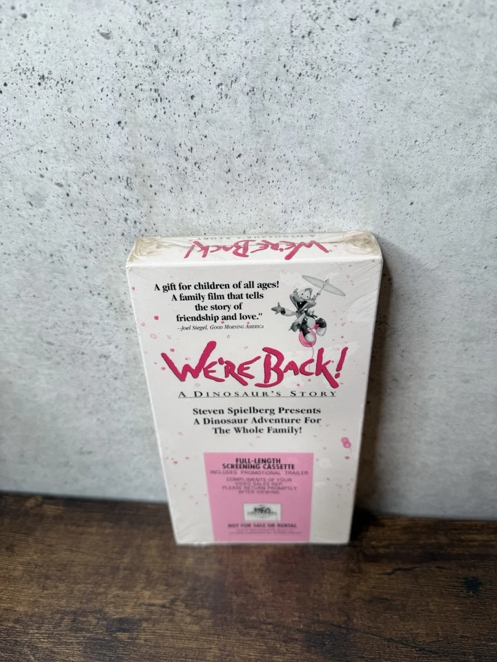 We’re Back! A Dinosaur’s Story VHS Sealed Promotional Screener Rare - Image 2 of 4