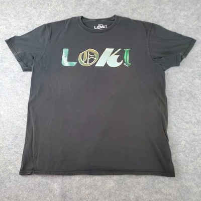 Loki Shirt Mens Extra Large Black Crew Neck Short Sleeve Graphic Marvel Pullover