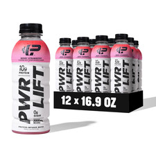 Whey Protein Water Sports Drink by PWR LIFT  Berry Strawberry  Keto, Vitamin B