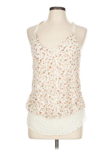 Allen B. by Allen Schwartz Women Ivory Sleeveless Top L
