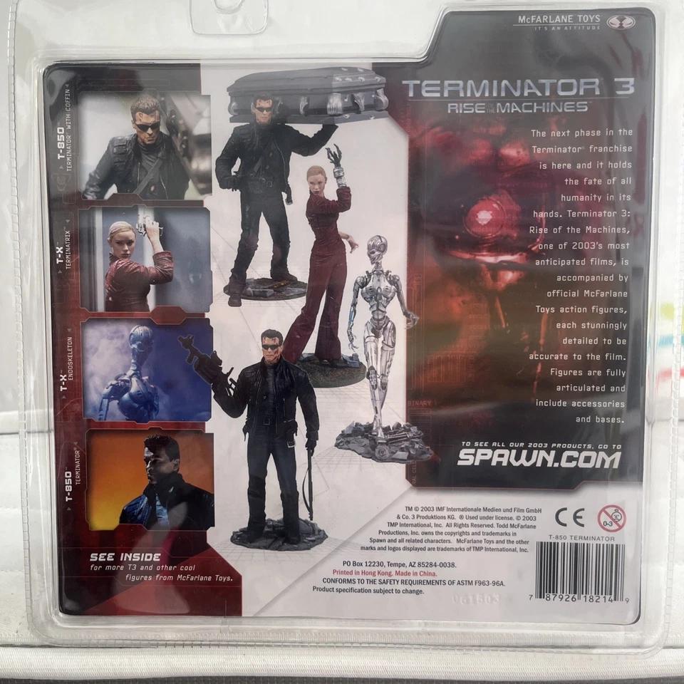 McFarlane Toys 1/10 Terminator 3 T-850 Sealed New Action Figure Rare - Image 2 of 2