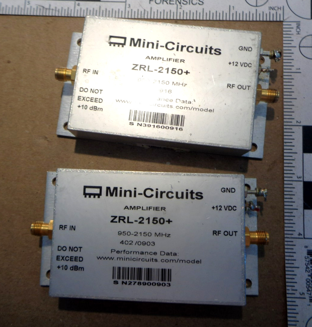 Mini-Circuits ZRL-2150+ SMA RF Amplifier 12VDC 950 to 2150MHz .95-2.15GHz
