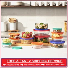 Pyrex Simply Store 28-Piece Glass Food Storage Set