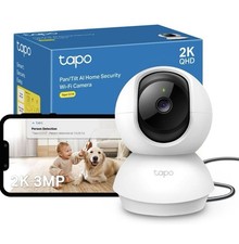 Caméra Surveillance Tapo C210 2K 360° WiFi Vision Nocturne Alexa Couleur Blanc