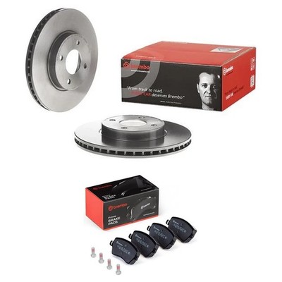 BREMBO Front 2x Brake Discs + Pads 260mm Vented Fits Nissan Micra Note