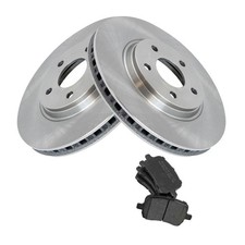 Front Semi-Metallic Brake Pads Rotors Kit Malibu 04-12 G6 05-10 Aura 07-09